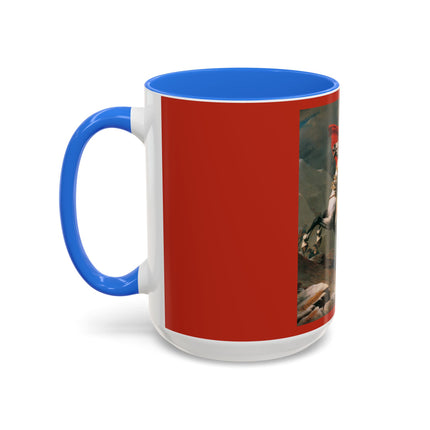 Napoleon Crossing the Alps by Jacques-Louis David Colorful Mugs (11oz, 15oz)