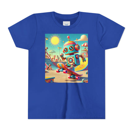 Skate Park Robot Youth Short Sleeve Tee