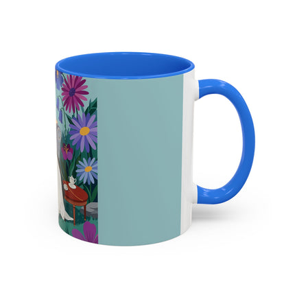 The Lady Of The Garden Tea Colorful Mugs – Art Deco Floral Elegance