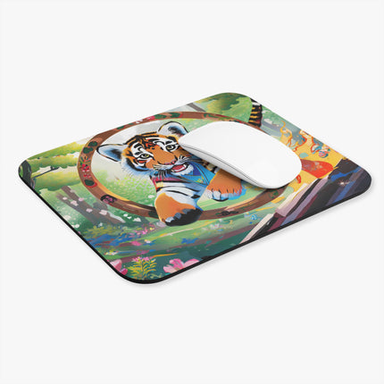 Majestic Tiger Cub Mouse Pad, Rectangle