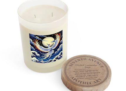 Majestic White Crane Scented Candle - Full Glass, 11oz