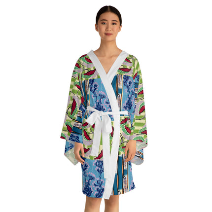 Floral Pattern by Emile-Alain Séguy Long Sleeve Kimono Robe (AOP)