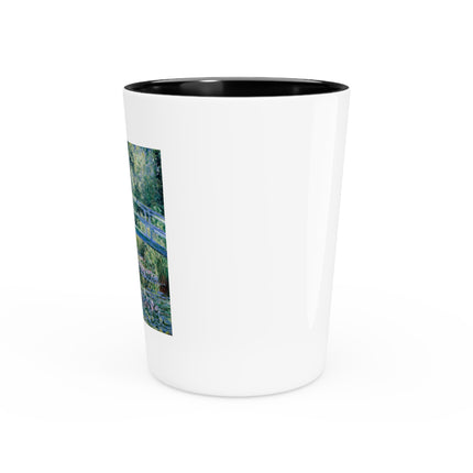 Water Lilies and Japanese Bridge by Claude Monet Ceramic Shot Glass