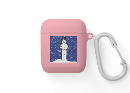 Snowman in Falling Snow AirPods Cover