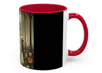 Ghostly Welcome – A Halloween Night Colorful Mugs (11oz, 15oz)
