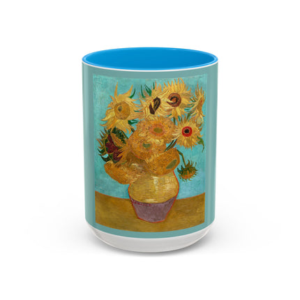 Vase with Twelve Sunflowers by Vincent van Gogh Colorful Mugs (11oz, 15oz)