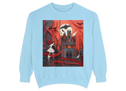 Halloween Night Scene Unisex Garment-Dyed Sweatshirt