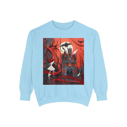 Halloween Night Scene Unisex Garment-Dyed Sweatshirt