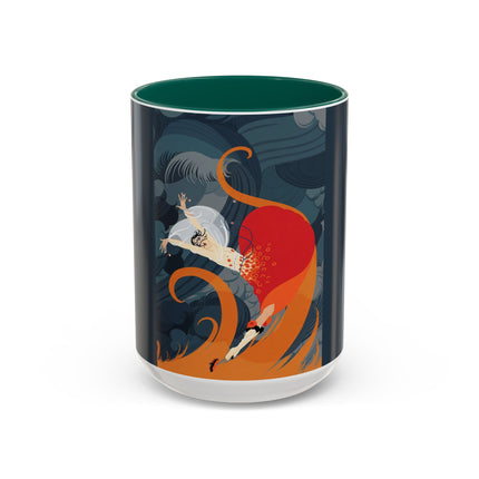 Flame of the Tempest Colorful Mugs – Fiery Storm & Dramatic Elegance