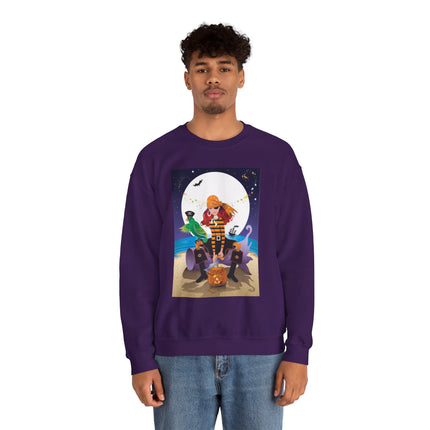 Moonlit Pirate Halloween Unisex Heavy Blend™ Crewneck Sweatshirt