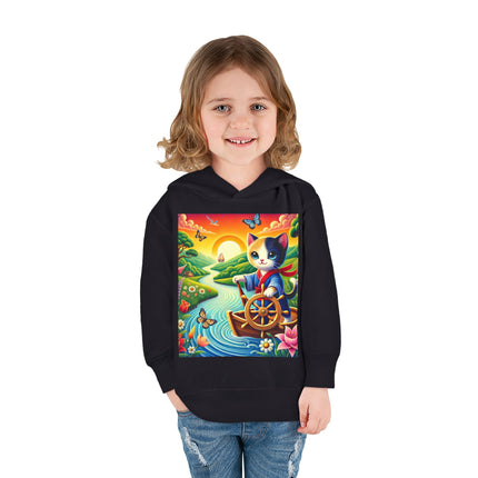 Sailor Kitten’s River Adventure Toddler Pullover Fleece Hoodie