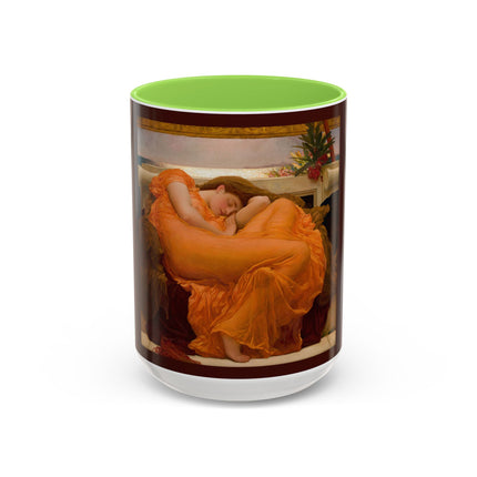 Flaming June by Frederic Leighton Colorful Mugs (11oz, 15oz)