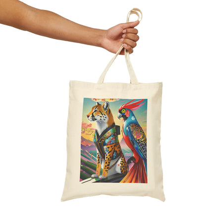 Cybernetic Duets Cotton Canvas Tote Bag