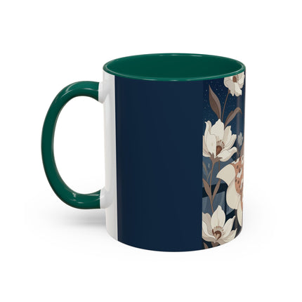 🌸✨ The Midnight Magnolia Masquerade Colorful Mug – Art Deco Nocturne