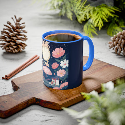 🕛🌸 Midnight Waltz Before Christmas Colorful Mug – Art Deco Holiday Fantasy