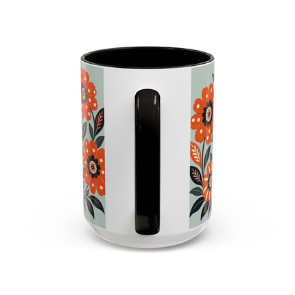 🧳🌼 The Grand Floral Voyage Colorful Mug – Art Deco Travel Elegance