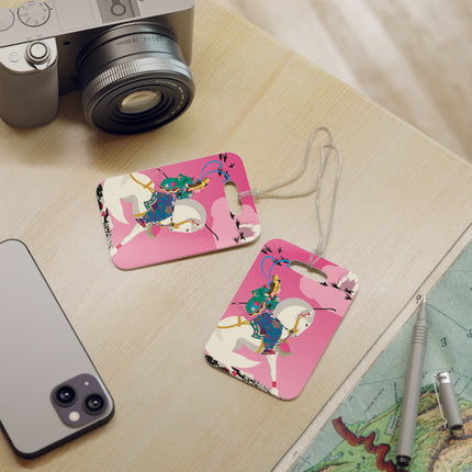Samurai Princess on the White Steed Luggage Tag – Epic Fantasy & Mythic Beauty