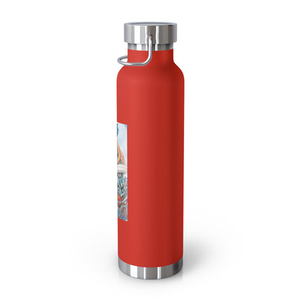 Playful Waves and Fashion Follies Copper Vacuum Insulated Bottle, 22oz