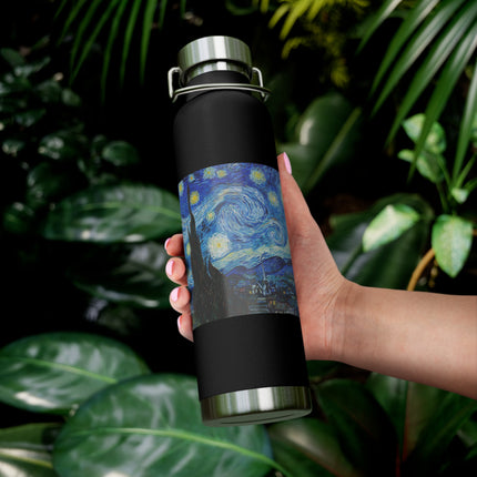 The Starry Night by Vincent Van Gogh Copper Vacuum Insulated Bottle, 22oz
