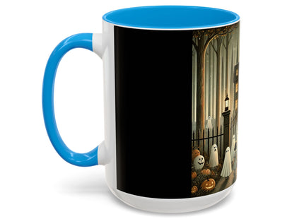 Ghostly Welcome – A Halloween Night Colorful Mugs (11oz, 15oz)