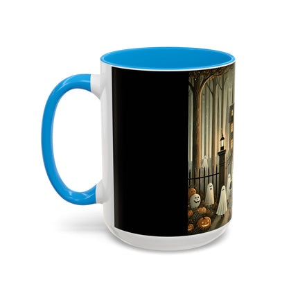Ghostly Welcome – A Halloween Night Colorful Mugs (11oz, 15oz)