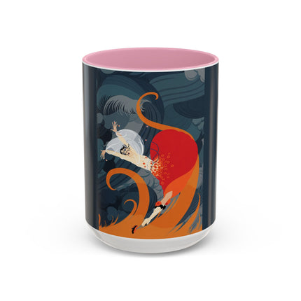 Flame of the Tempest Colorful Mugs – Fiery Storm & Dramatic Elegance