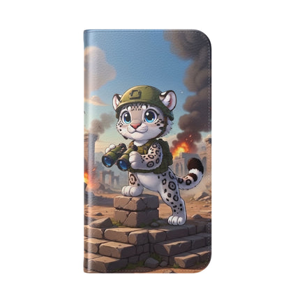 🐆🔭 The Snow Leopard Lookout Flip Case – Adventure, Curiosity & Fearless Style