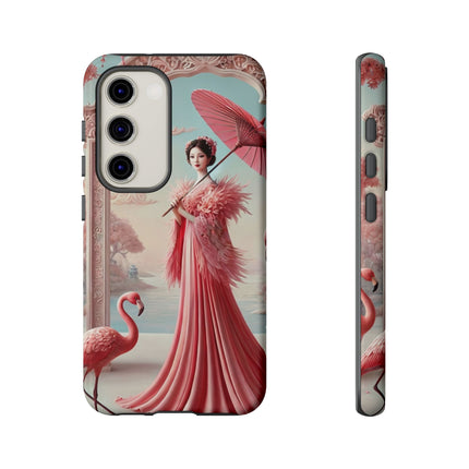 Petals, Porcelain, and Flamingos Phone Cases