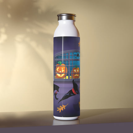 Whimsical Halloween Mischief Slim Water Bottle