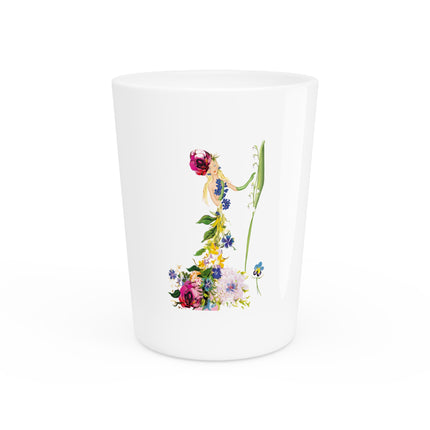 Blooming Splendor: A Floral Transformation Ceramic Shot Glass