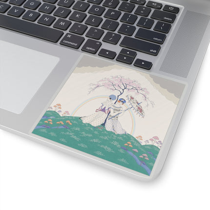 🌈☂️ Beneath The Rainbow Tree Kiss-Cut Stickers – Art Deco Spring Fantasy