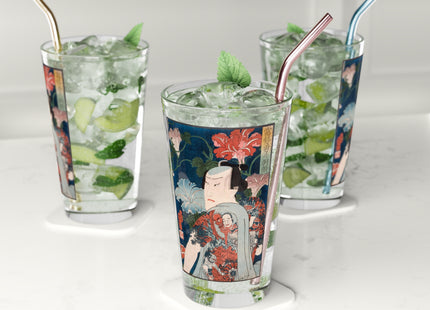 Modern Gallants with Morning Glories by Tsukioka Yoshitoshi Glass, 16oz