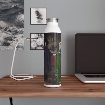 Arnolfini Portrait by Jan Van Eyck Slim Water Bottle