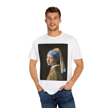 Girl with a Pearl Earring by Johannes Vermeer Unisex Garment-Dyed T-shirt