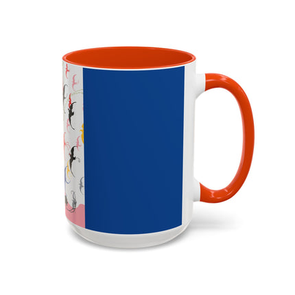Flight of the Songbirds Colorful Mugs – Theatrical Whimsy & Colorful Harmony