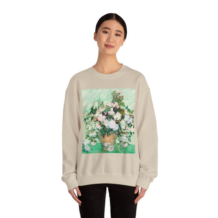 Roses by Vincent Van Gogh Heavy Blend™ Crewneck Sweatshirt