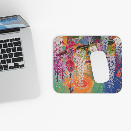 Golden Wisteria Elegance Mouse Pad (Rectangle)