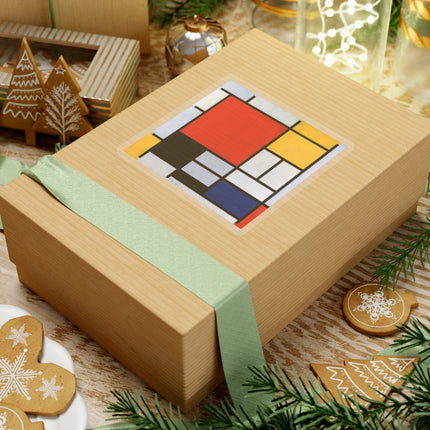 Composition with Red, Yellow, Blue, and Black by Piet Mondrian Kiss-Cut Stickers (4 Sizes)