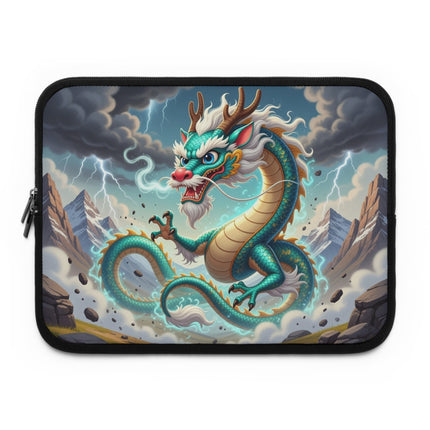 The Tibetan Dragon in Battle Laptop Sleeve – Power, Motion & Mythic Energy