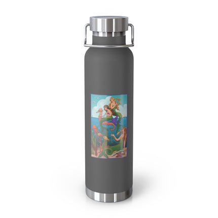 Three Mermaids with Strings of Pearls by Carlo Chiostri Copper Vacuum Insulated Bottle, 22oz