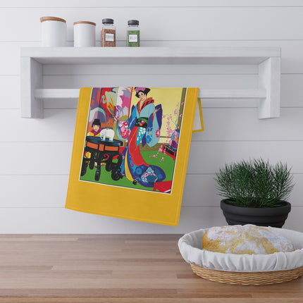 A Timeless Journey by Umberto Brunelleschi Kitchen Towel