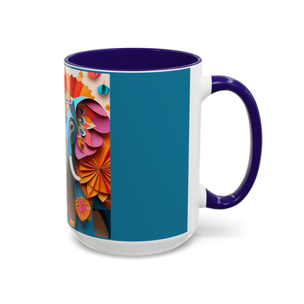 Elephant at an Autumn Festival Colorful Mugs (11oz, 15oz)