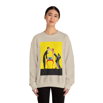 A Moment of Elegance: A Passionate Embrace Amidst Golden Splendor Heavy Blend™ Crewneck Sweatshirt