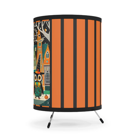 Night of the Trick-or-Treating Owlets Tripod Lamp