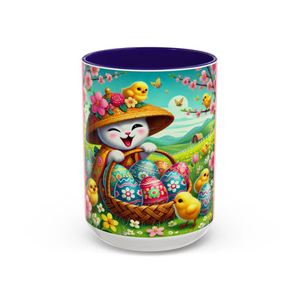 Geisha Kitten’s Easter Delight Colorful Mugs (11oz, 15oz)