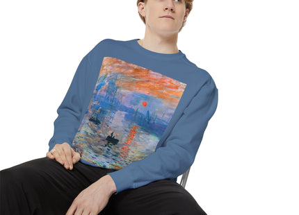 Sunrise by Claude Monet Unisex Garment-Dyed Sweatshirt
