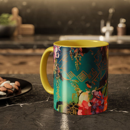 Golden Wisteria Symphony Colorful Mugs (11oz, 15oz)