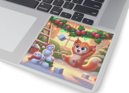 Naughty or Nice Kitten Kiss-Cut Stickers (4 Sizes)