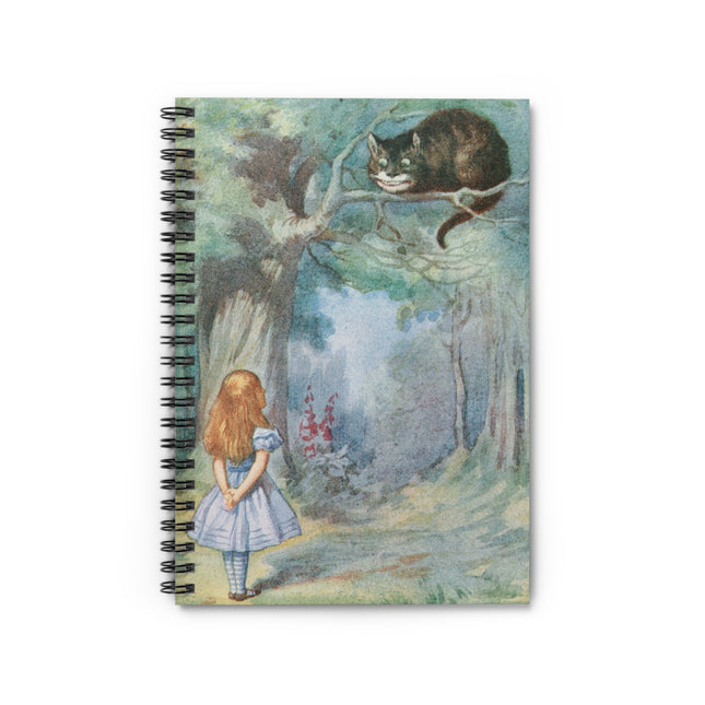 “I growl when I’m pleased, and wag my tail when I’m angry” by Sir John Tenniel Spiral Notebook - Ruled Line