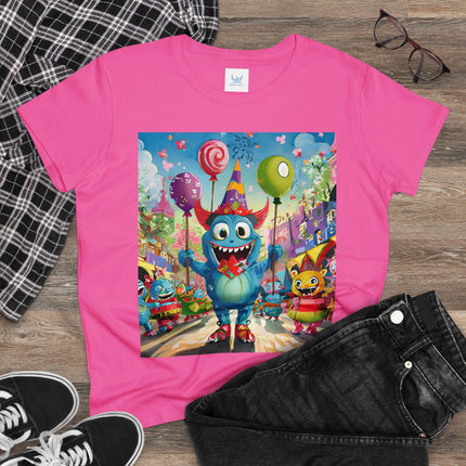 Monster Parade Madness Women's Midweight Cotton Tee